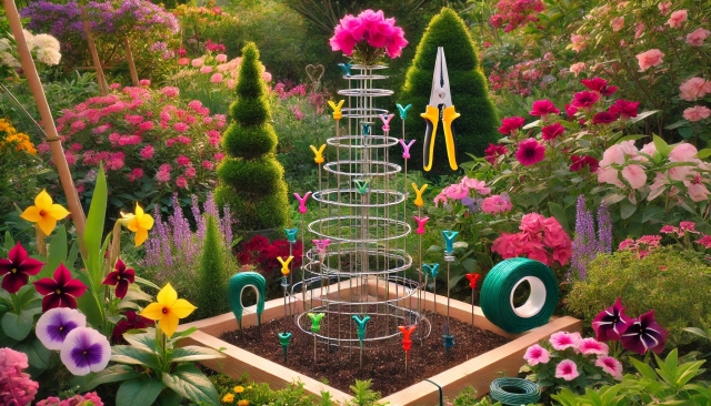 手作りオベリスクを100均で作る