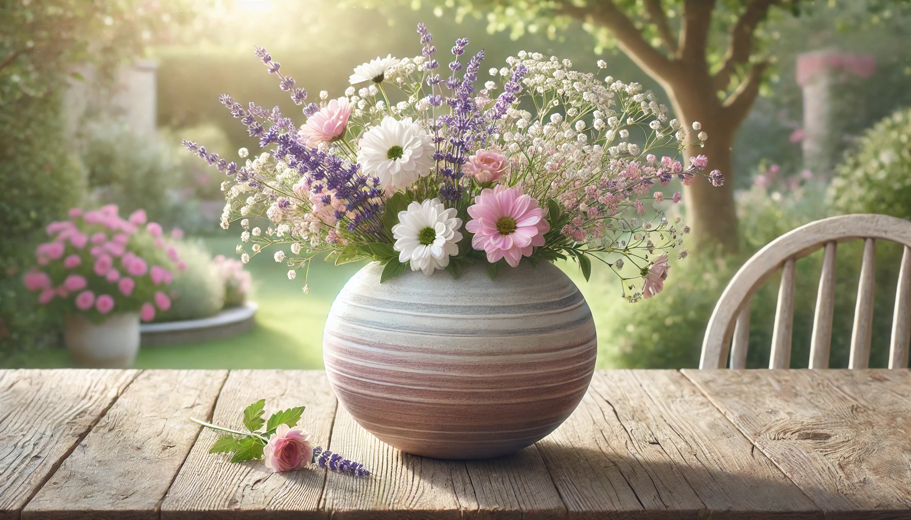 丸い花瓶に合う花の選び方