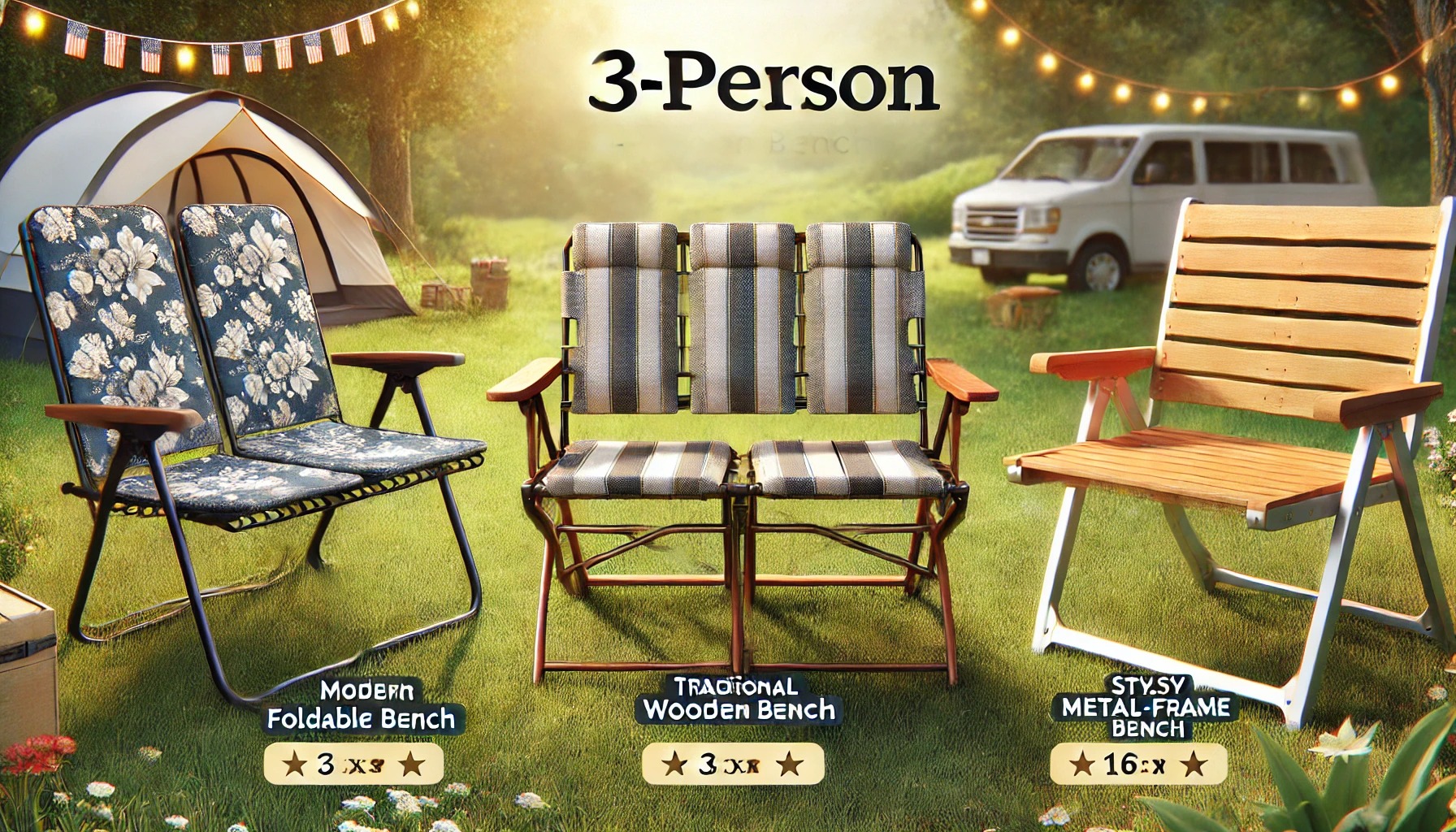 人気のアウトドアベンチ3人掛け比較