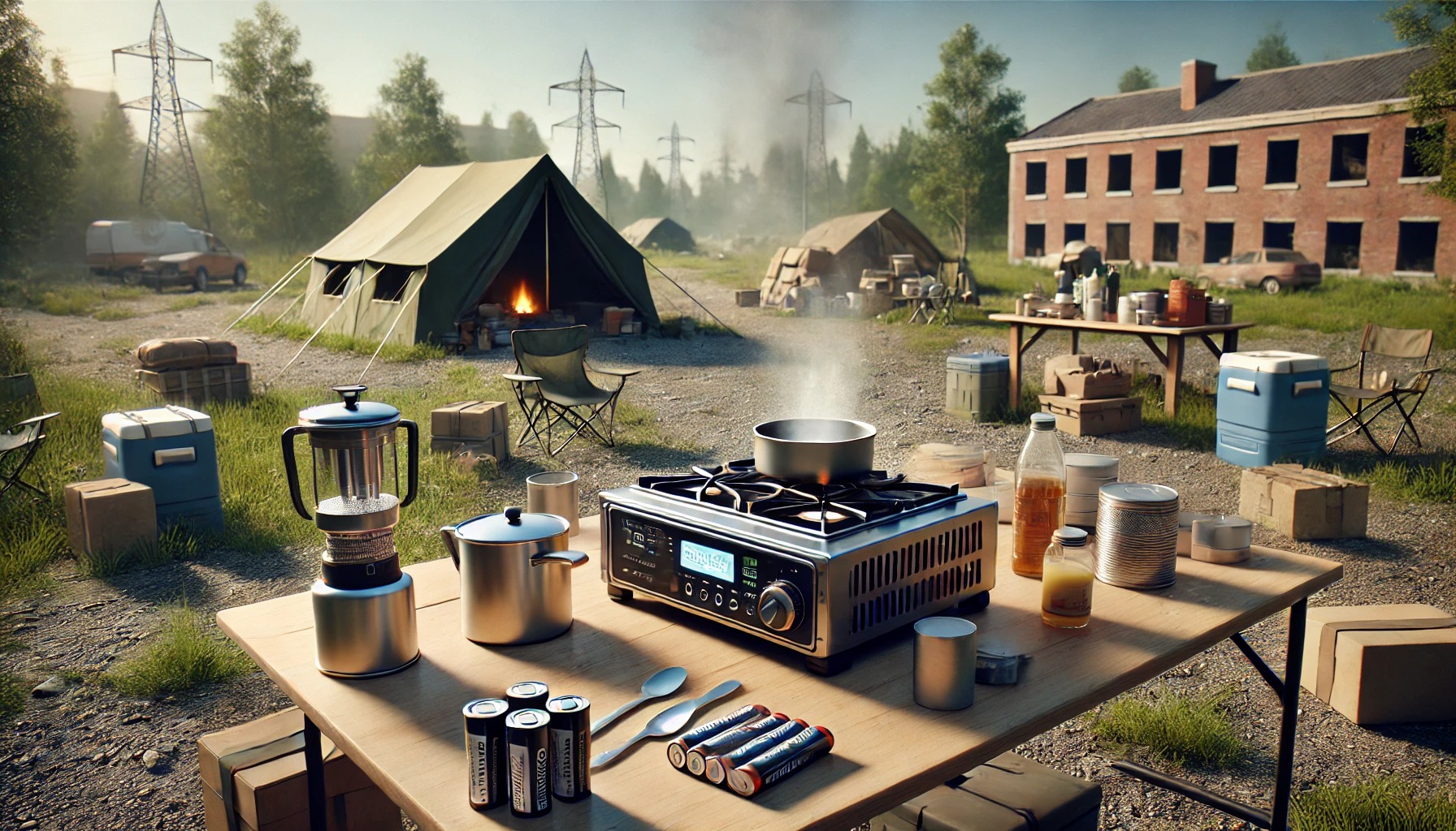 アウトドアでも電池式コンロ大活躍！災害時にも優れもの