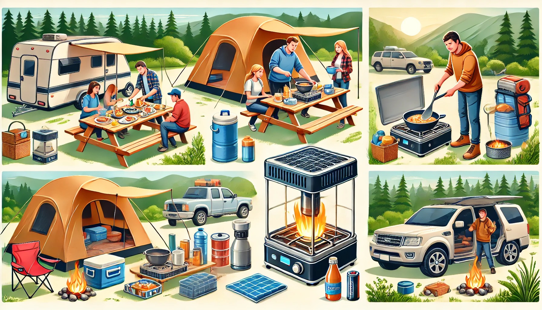 アウトドア電池式コンロの活用法