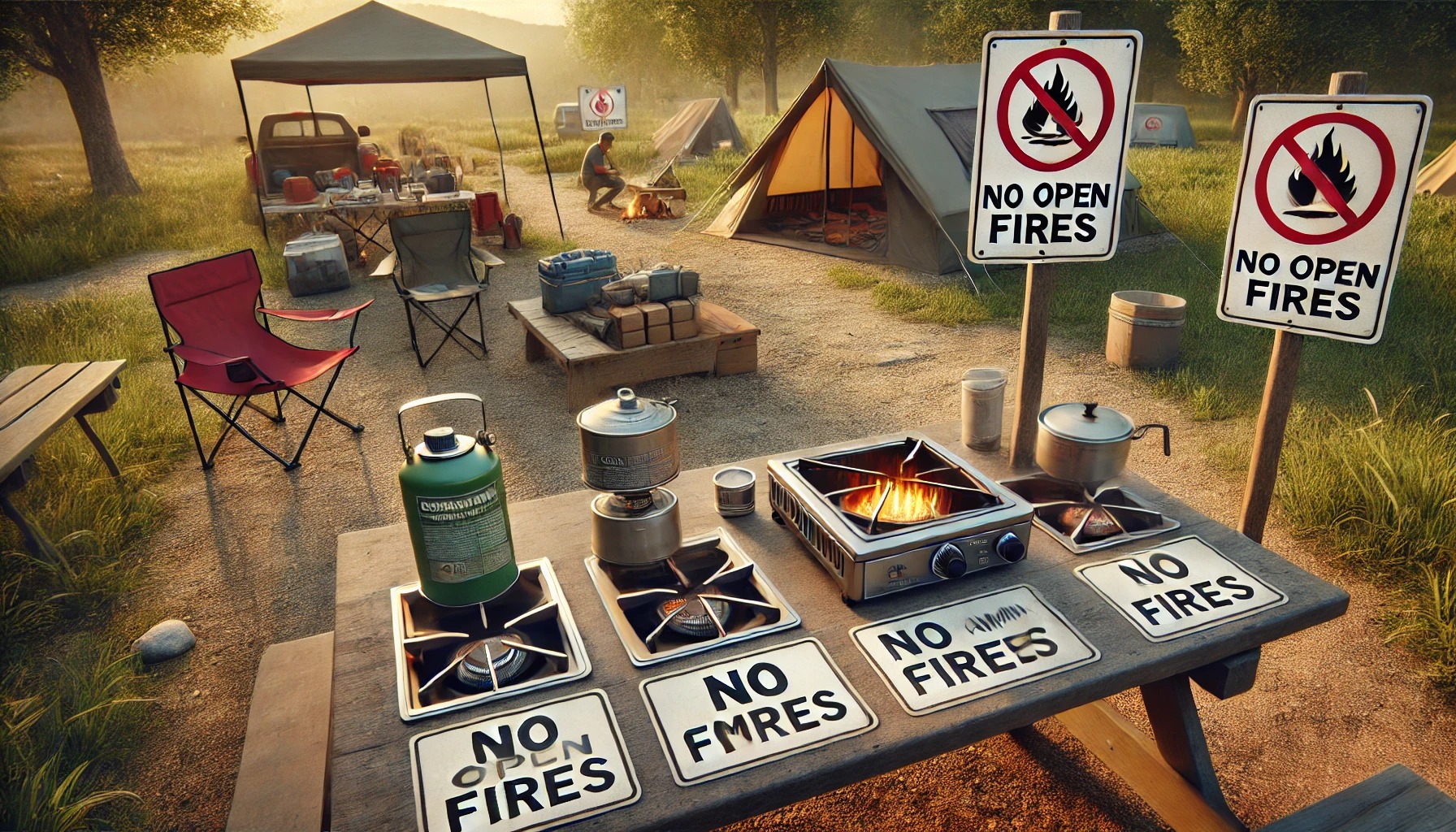 直火禁止のキャンプ場で使える？