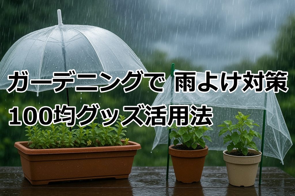 ガーデニングの雨よけ対策100均グッズで梅雨を乗り切る！