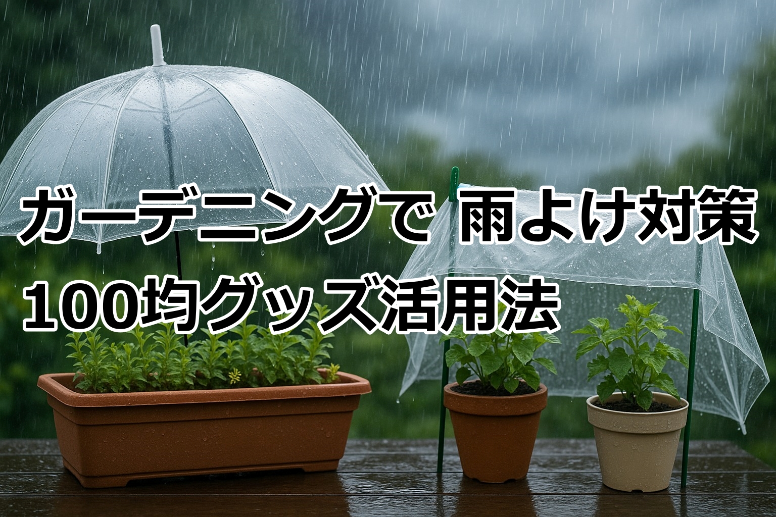ガーデニングの雨よけ対策100均グッズで梅雨を乗り切る！