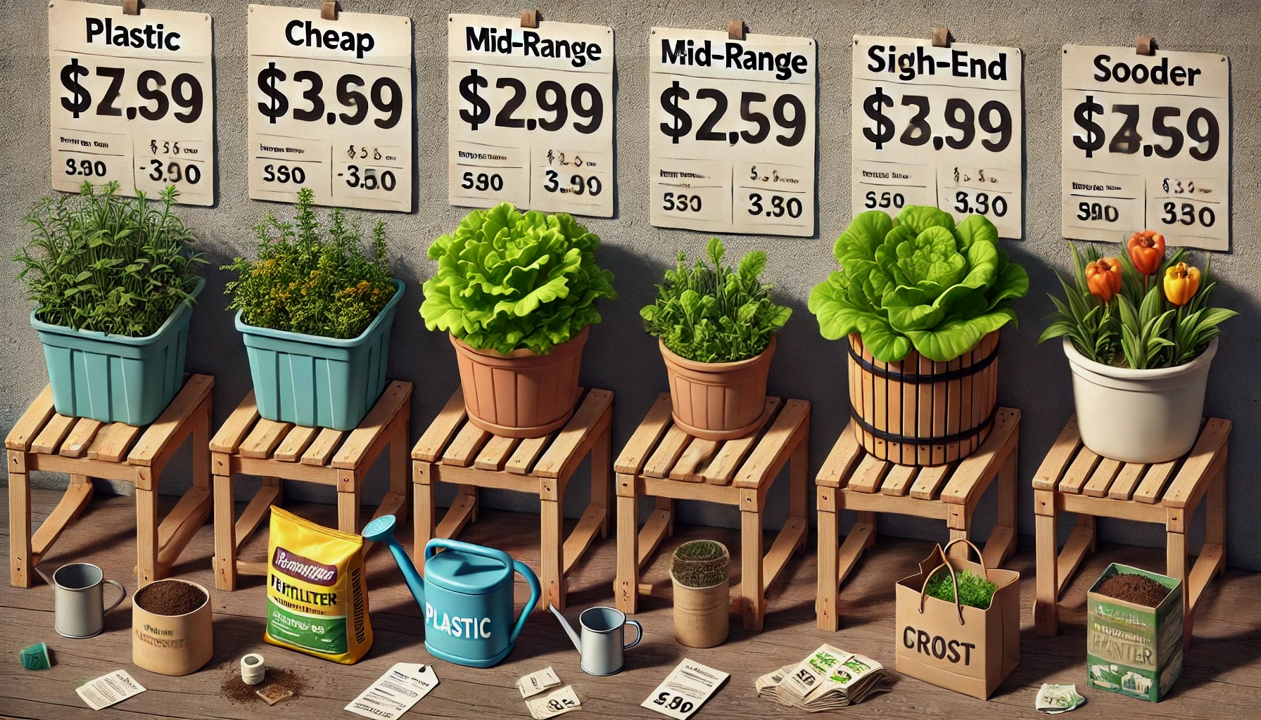 プランターで育てるのコスト比較