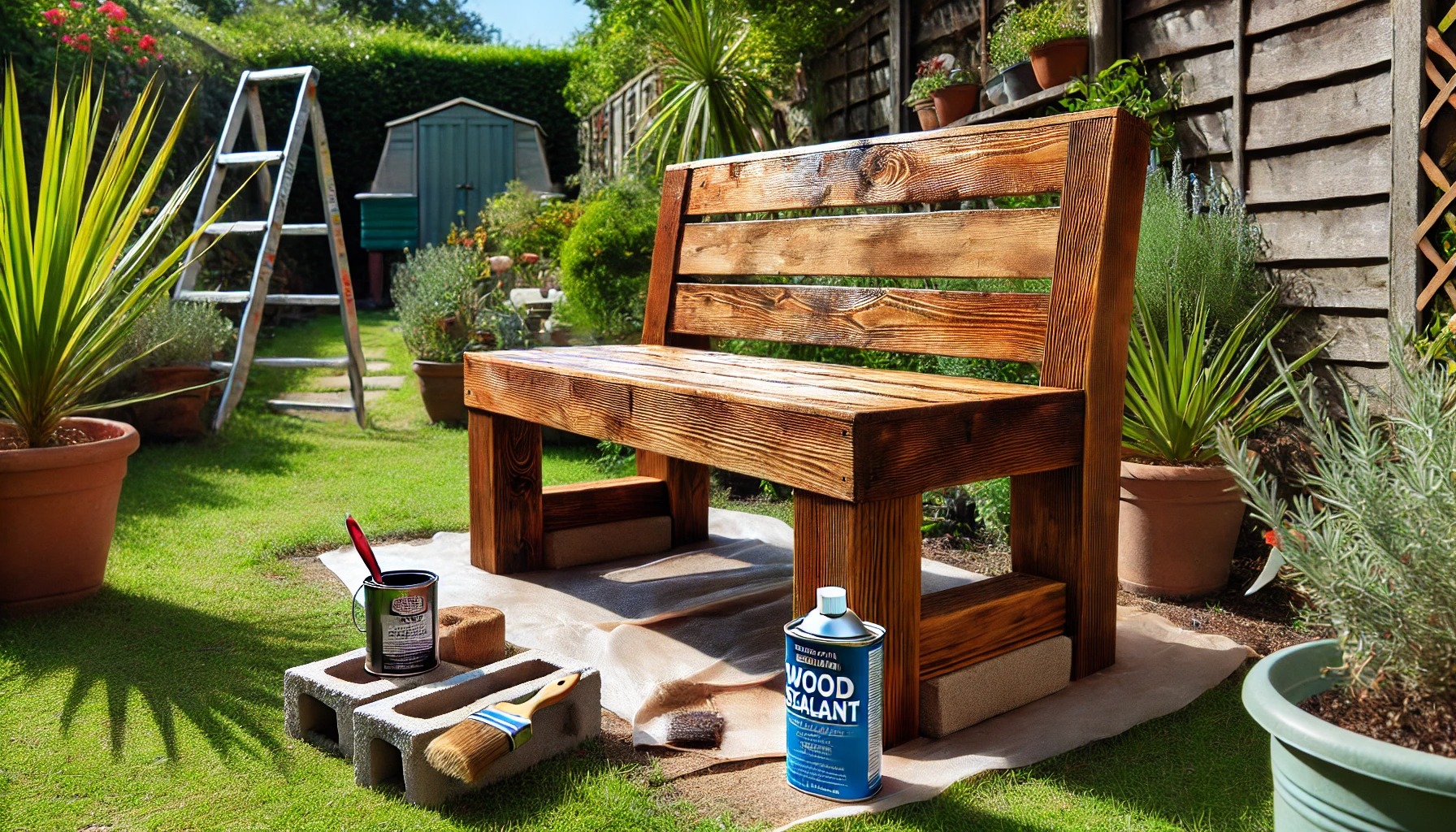 庭のベンチを腐らせない工夫