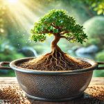 盆栽を太くする！ザル活用で初心者も幹太り実現法