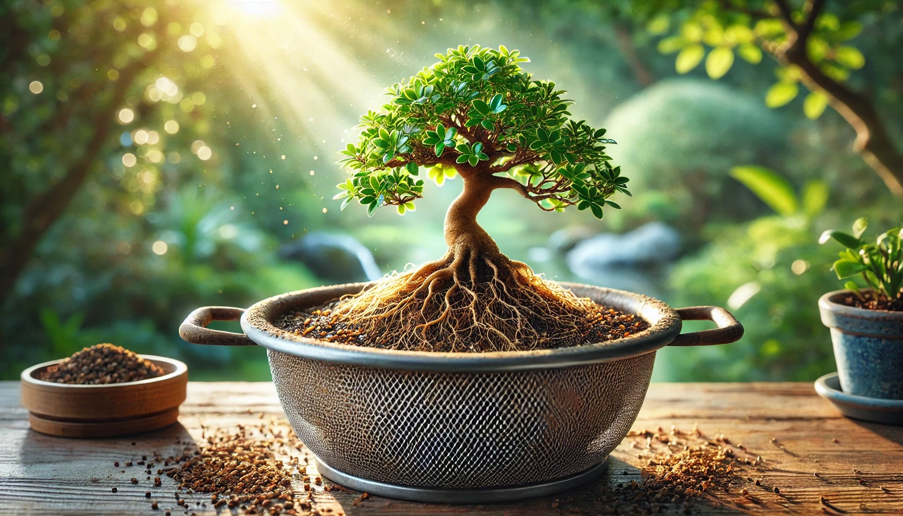 盆栽を太くする！ザル活用で初心者も幹太り実現法