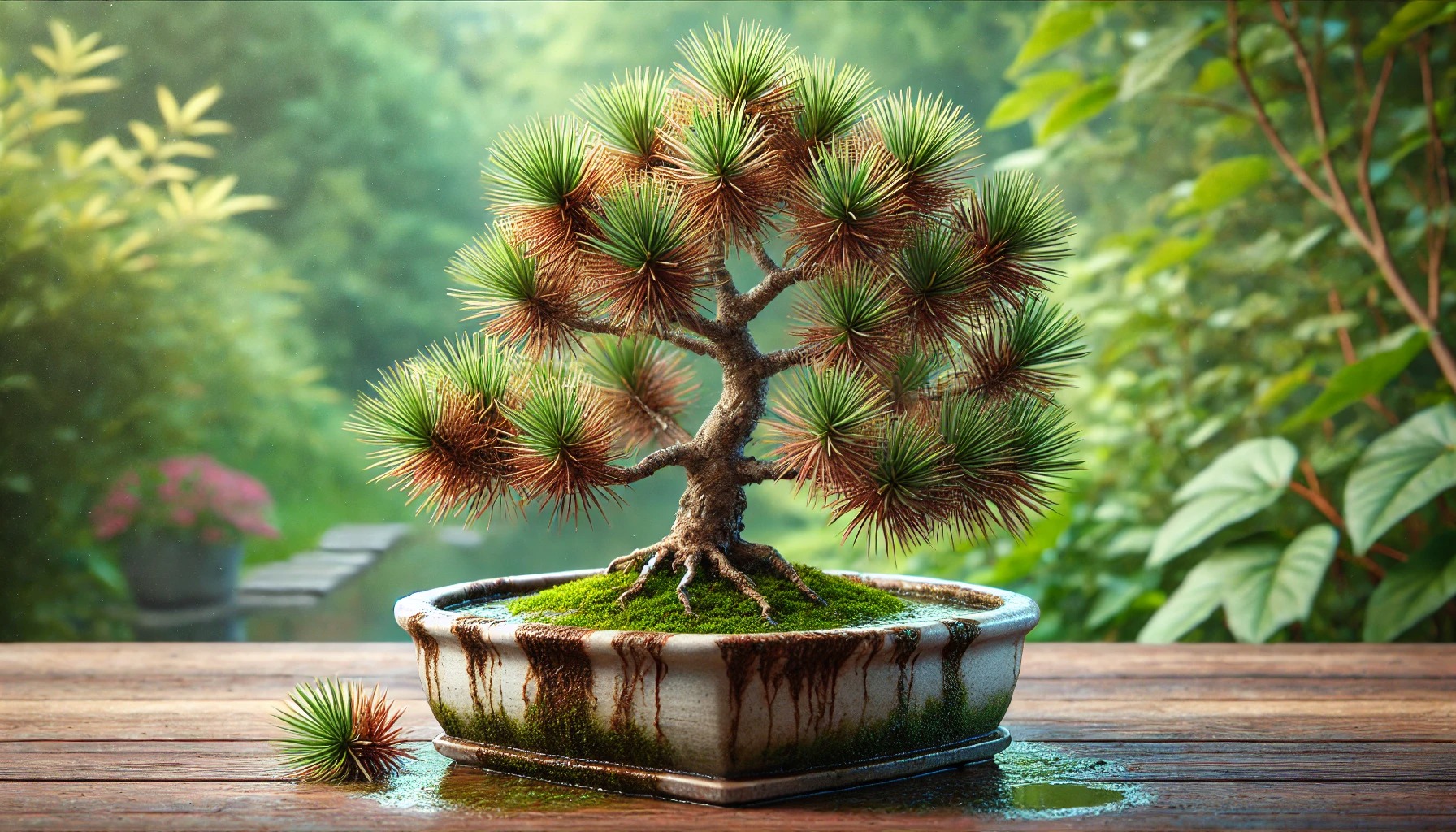 松の葉が茶色くなる原因とは