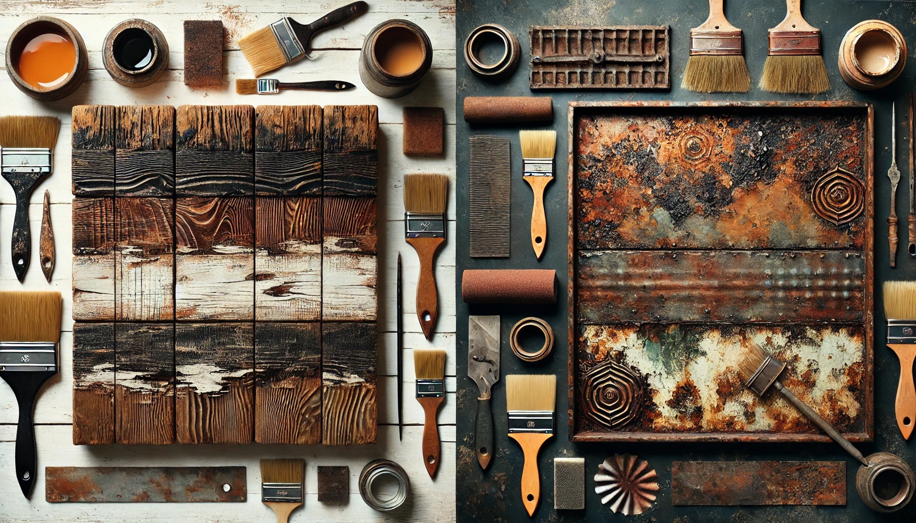 木材・金属別アンティーク塗装例