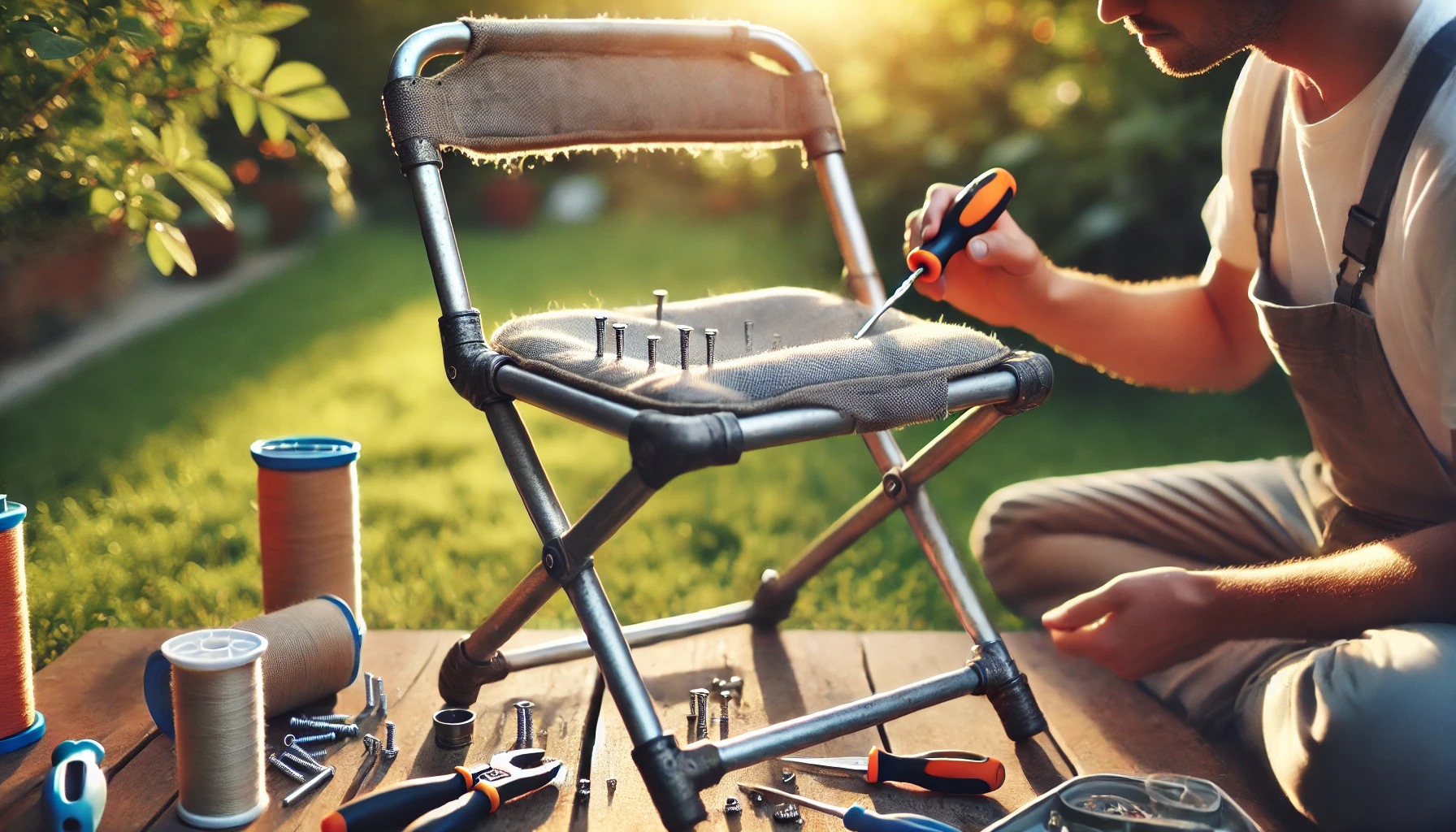 折りたたみパイプ椅子の修理法