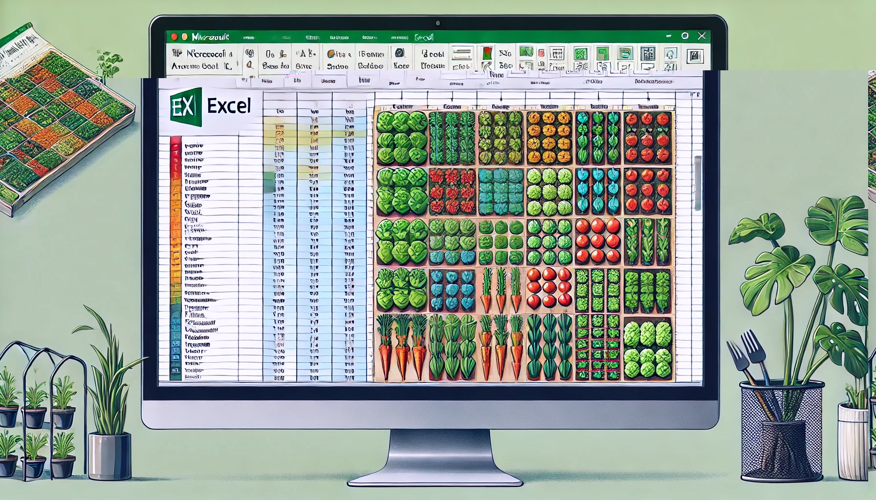 配置図をエクセルで作成する