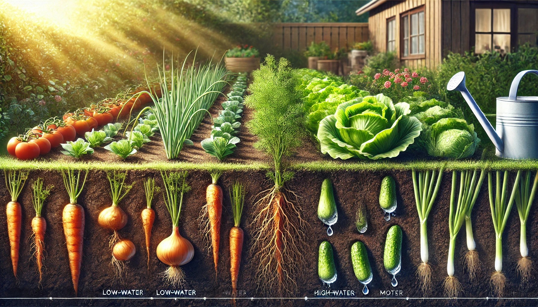 野菜ごとに水やりがいらない場合も