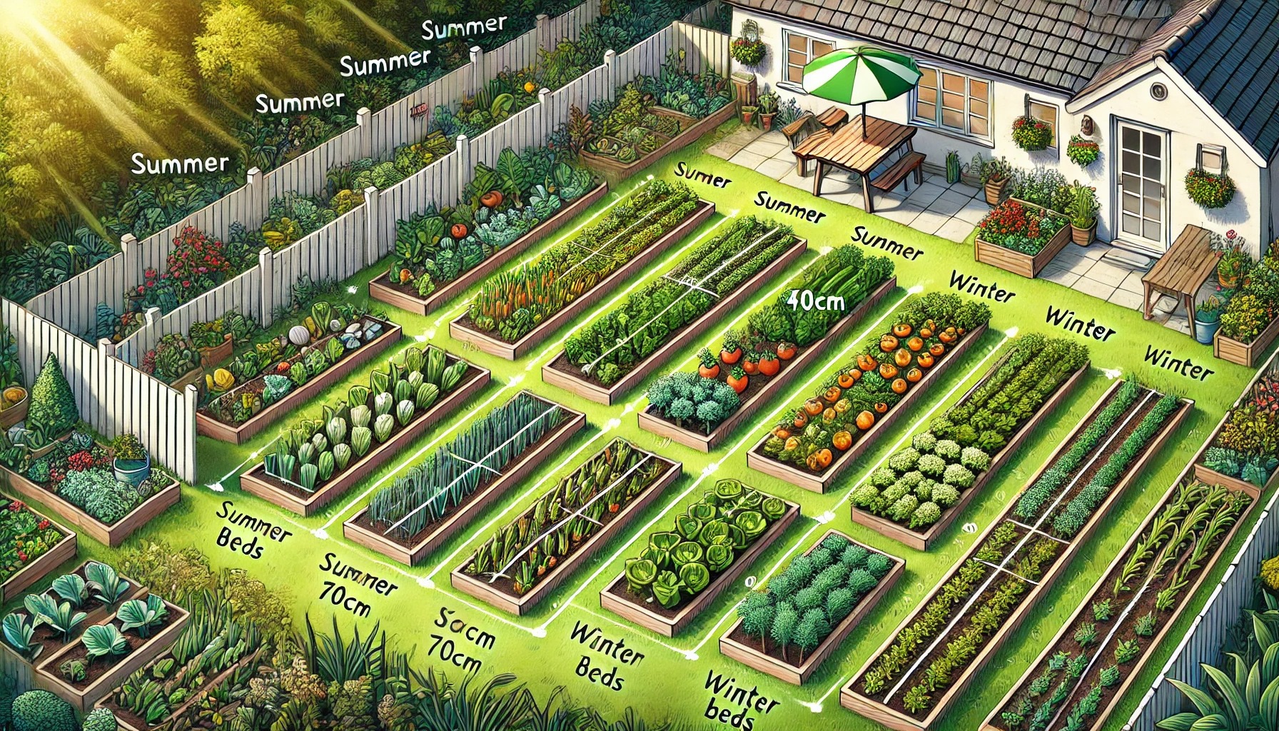 季節ごとの畝幅調整の考え方