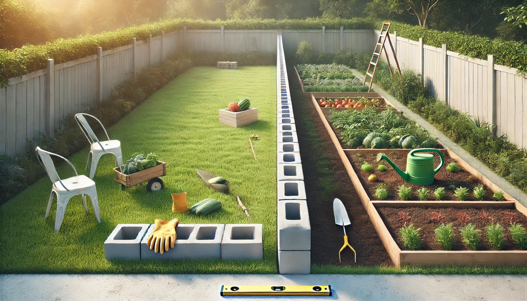 庭と畑を分ける費用の目安