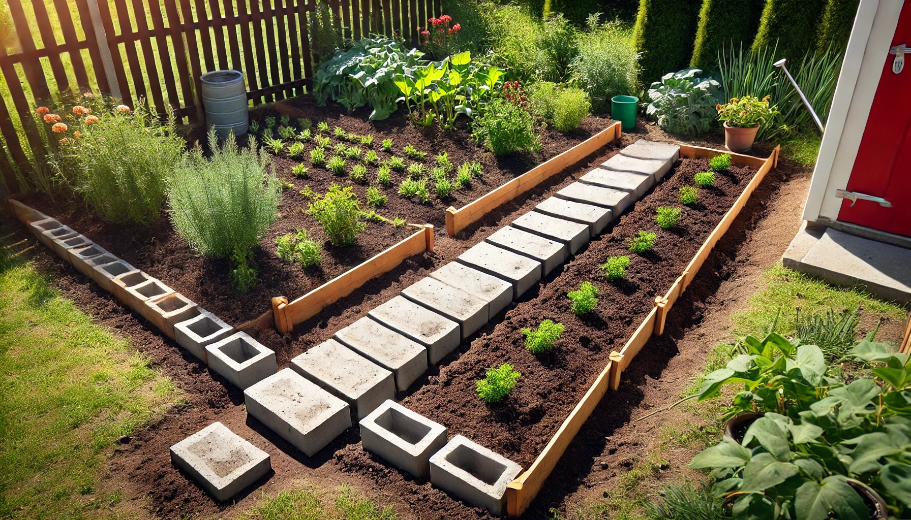 ブロックを置くだけで仕切る方法