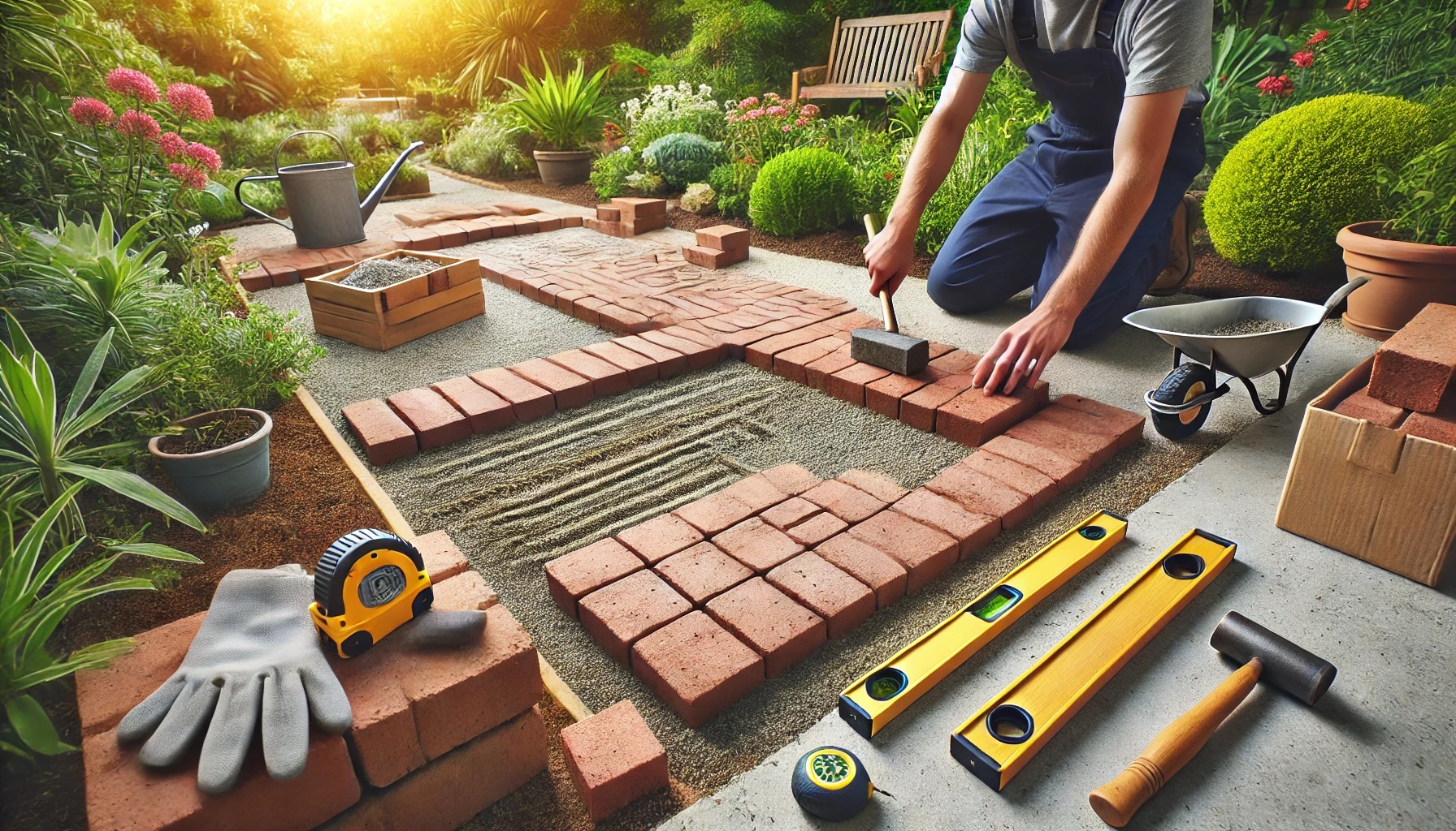 ガーデニングレンガレイアウトの実践方法