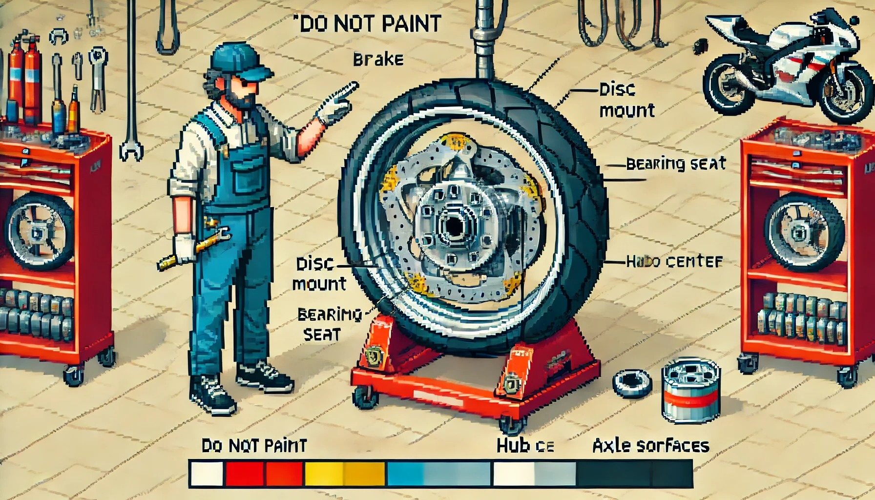 バイクのホイール塗装NG箇所とは