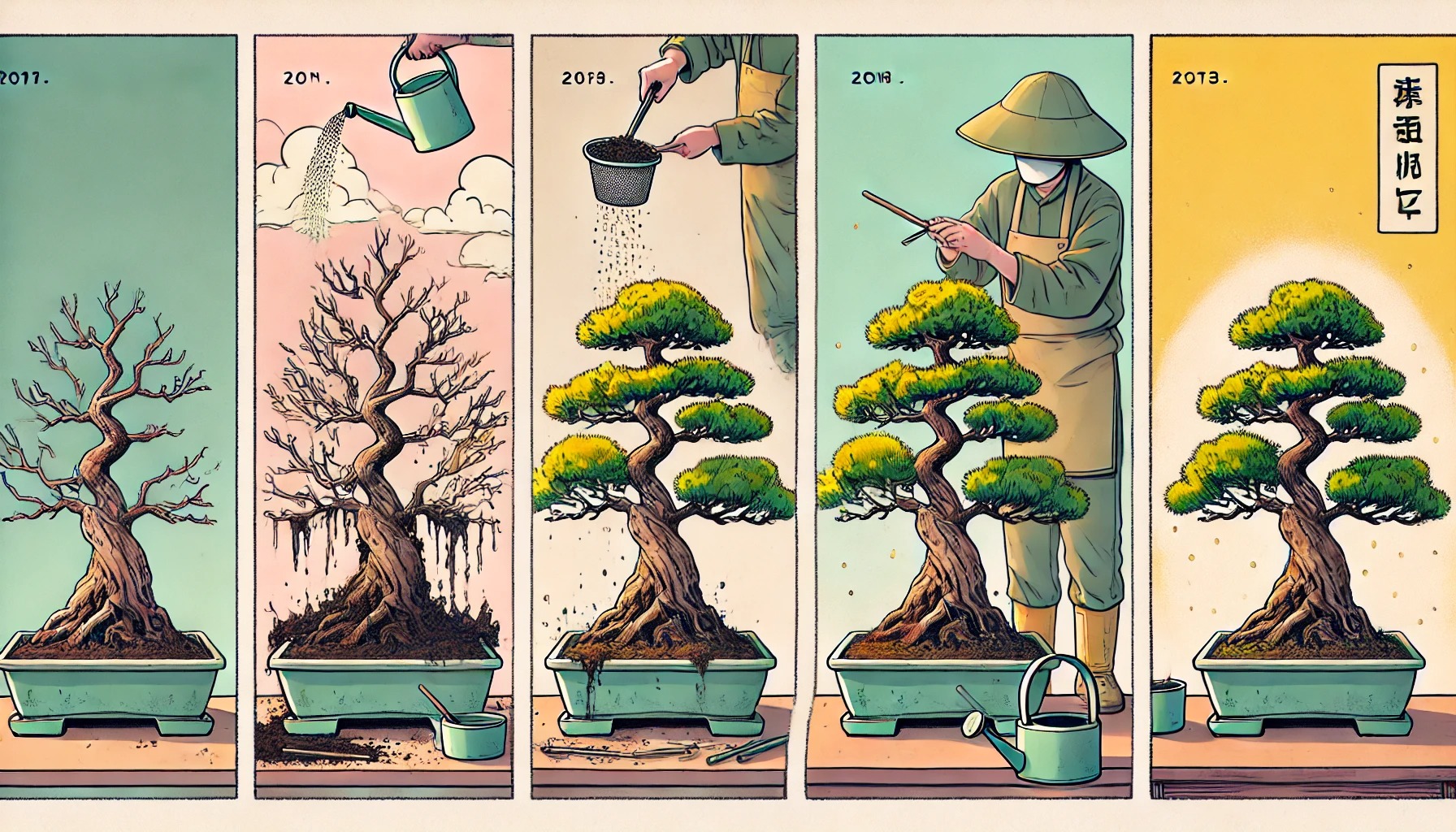 盆栽 松 枯れるときの復活と再生方法