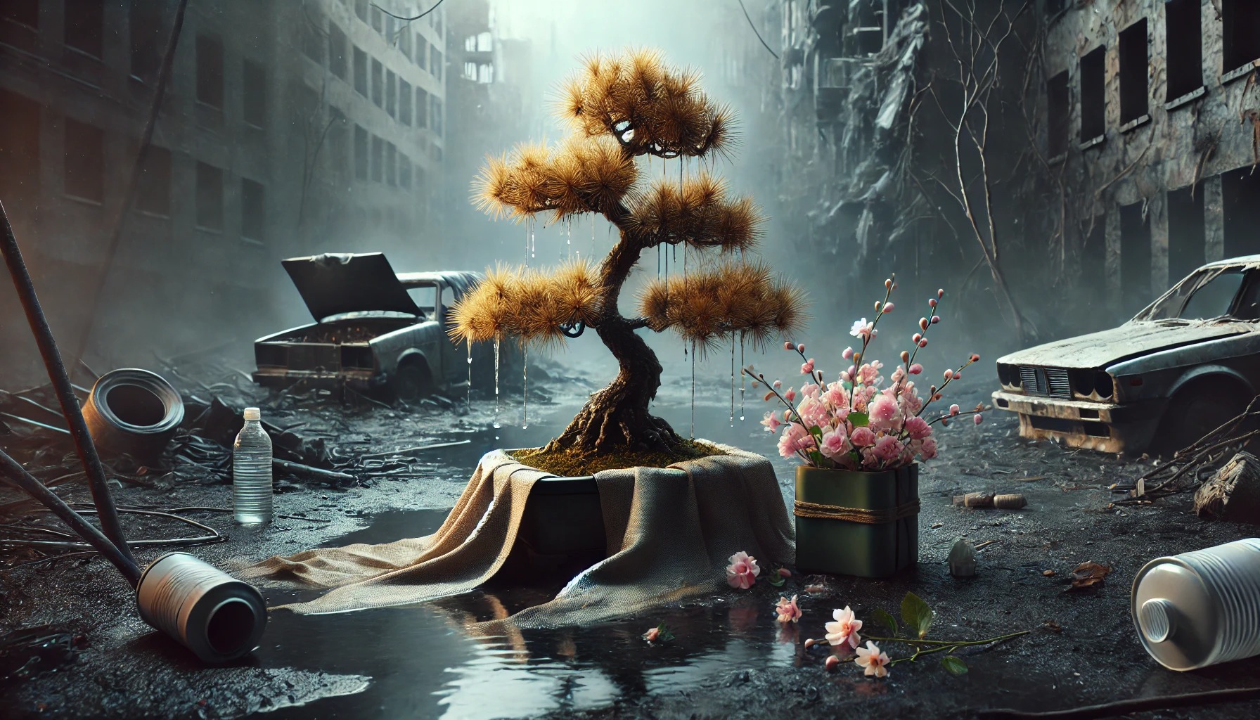 枯れそうな松を救う応急措置