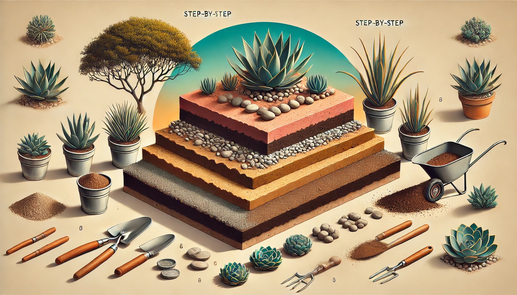 花壇の作り方のステップ