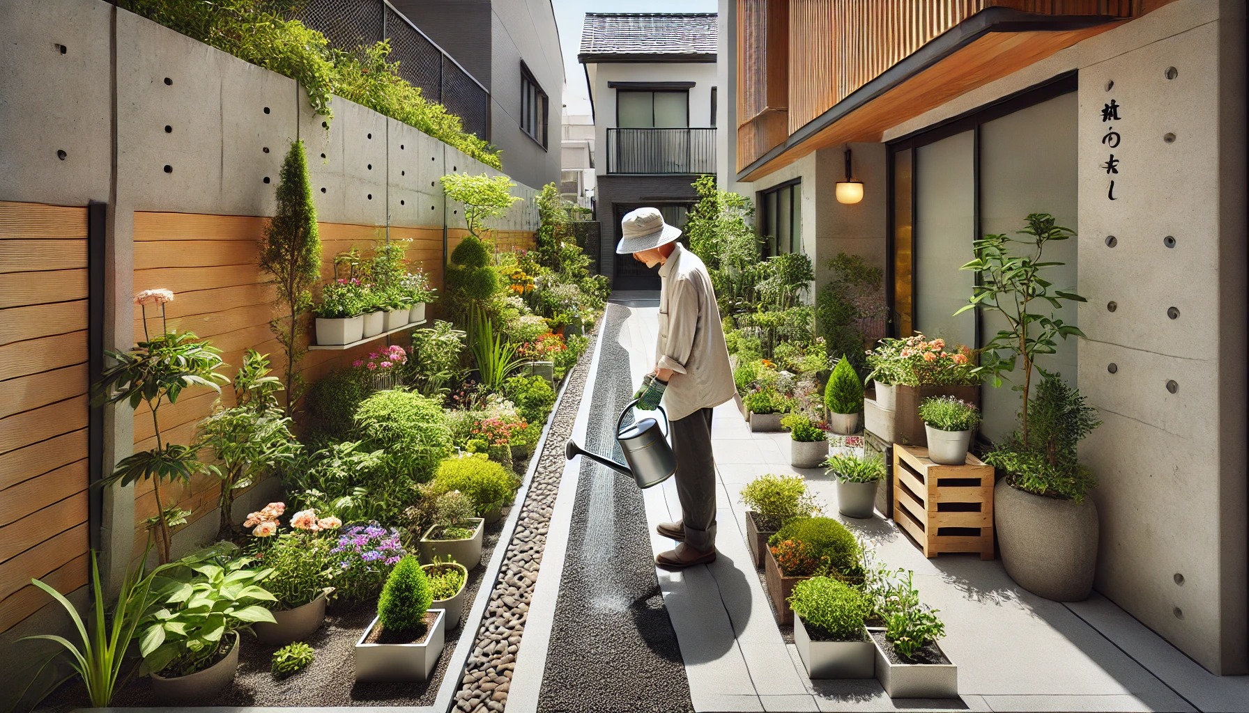 家の脇でガーデニングの基本とは